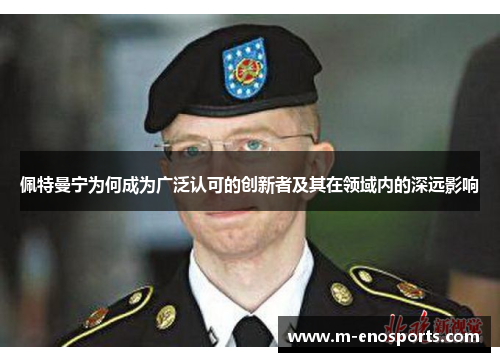 佩特曼宁为何成为广泛认可的创新者及其在领域内的深远影响